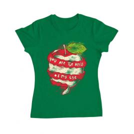 Tricou adler dama you are the apple of my eye verde mediu