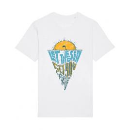 Tricou stanley stella barbat let the sea, set you free alb