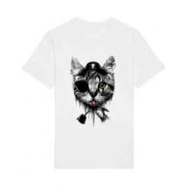Tricou stanley stella barbat piratecat alb
