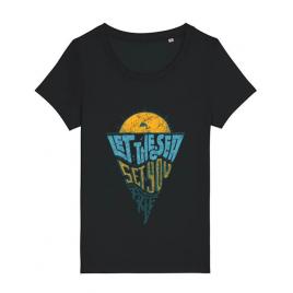 Tricou stanley stella dama let the sea, set you free negru