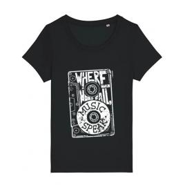 Tricou stanley stella dama where words fail, music speaks negru
