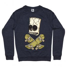 Bluza adler barbat death of skateboarder denim inchis
