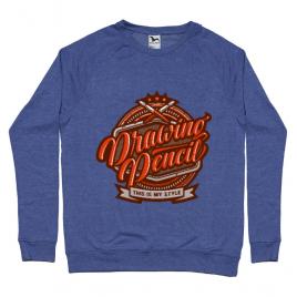 Bluza adler barbat drawing pencil albastru melanj