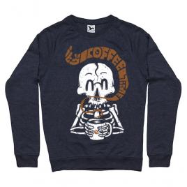 Bluza adler barbat its coffee time denim inchis