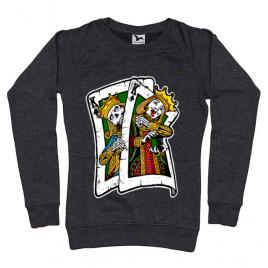 Bluza adler dama card negru melanj