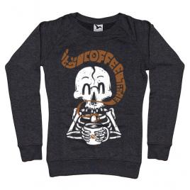 Bluza adler dama its coffee time negru melanj
