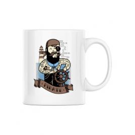 Cana personalizata adventure of the sea alb
