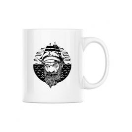 Cana personalizata old helmsman alb