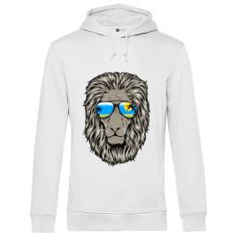 Hoodie barbat cu gluga king of summer alb