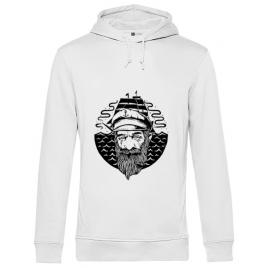 Hoodie barbat cu gluga old helmsman alb