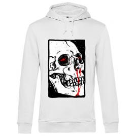Hoodie barbat cu gluga peek alb