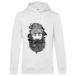 Hoodie barbat cu gluga sailor man alb