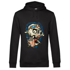 Hoodie barbat cu gluga skull movie negru