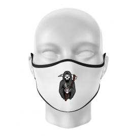 Masca personalizata reutilizabila coffee reaper alb