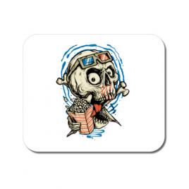 Mousepad personalizat skull movie alb