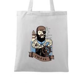 Sacosa din panza adventure of the sea alb