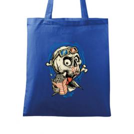 Sacosa din panza skull movie albastru regal