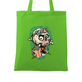 Sacosa din panza skull movie verde mar