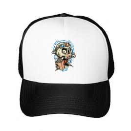 Sapca personalizata skull movie alb