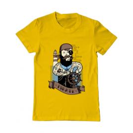 Tricou adler barbat adventure of the sea galben
