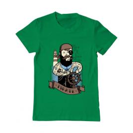 Tricou adler barbat adventure of the sea verde mediu