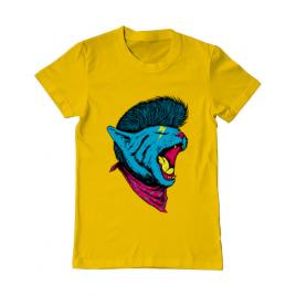 Tricou adler barbat cat punk galben
