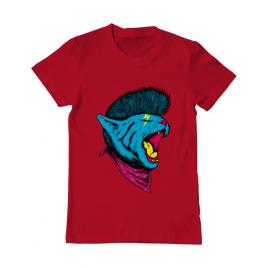 Tricou adler barbat cat punk rosu