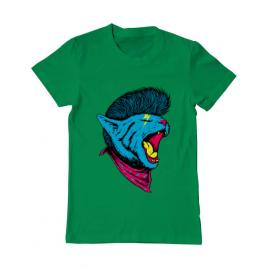 Tricou adler barbat cat punk verde mediu