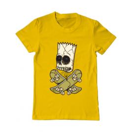 Tricou adler barbat death of skateboarder galben