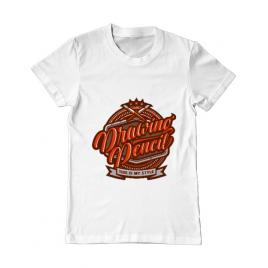 Tricou adler barbat drawing pencil alb