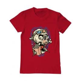 Tricou adler barbat skull movie rosu
