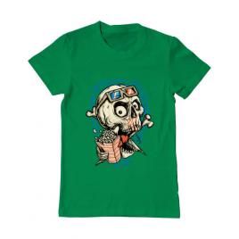 Tricou adler barbat skull movie verde mediu