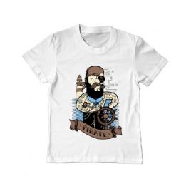 Tricou adler copil adventure of the sea alb
