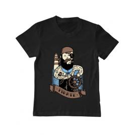 Tricou adler copil adventure of the sea negru
