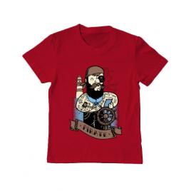 Tricou adler copil adventure of the sea rosu