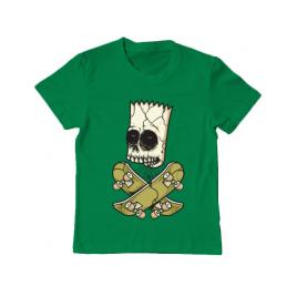 Tricou adler copil death of skateboarder verde mediu