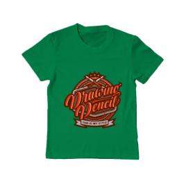 Tricou adler copil drawing pencil verde mediu