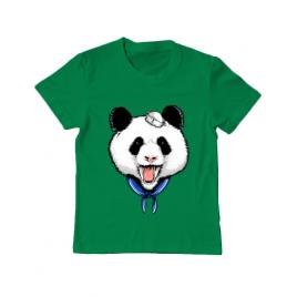 Tricou adler copil panda sailor verde mediu