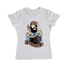 Tricou adler dama adventure of the sea alb