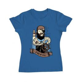 Tricou adler dama adventure of the sea albastru azuriu