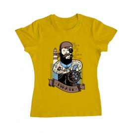 Tricou adler dama adventure of the sea galben