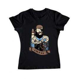 Tricou adler dama adventure of the sea negru