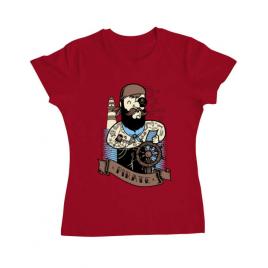 Tricou adler dama adventure of the sea rosu