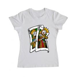 Tricou adler dama card alb