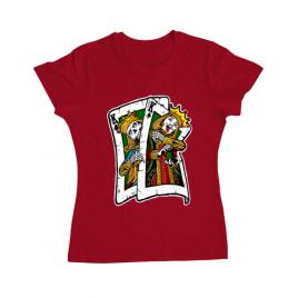 Tricou adler dama card rosu