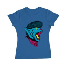Tricou adler dama cat punk albastru azuriu
