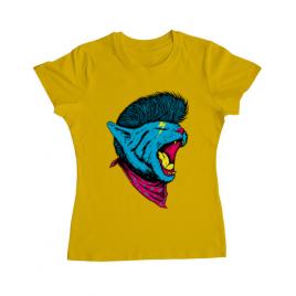 Tricou adler dama cat punk galben