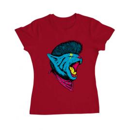 Tricou adler dama cat punk rosu