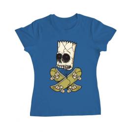 Tricou adler dama death of skateboarder albastru azuriu