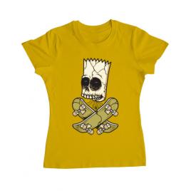 Tricou adler dama death of skateboarder galben